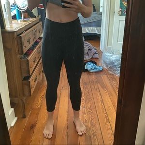 Cropped athleta black leggings